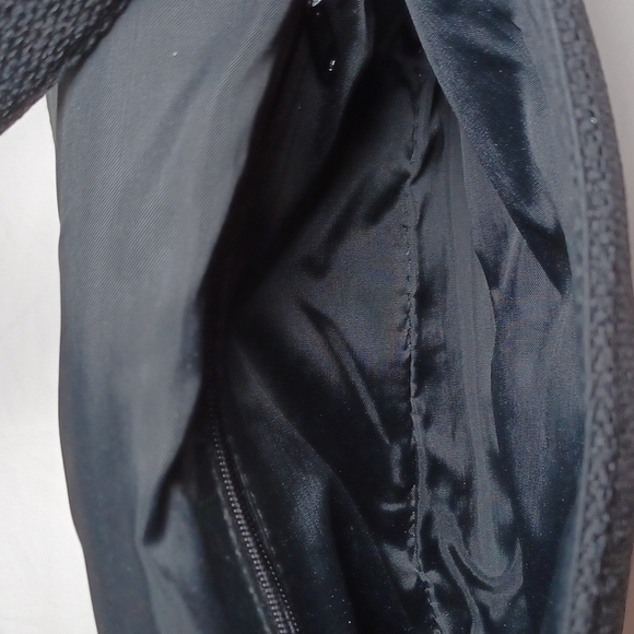 Black Woven Fabric Mini/Handbag - Picture 10 of 12